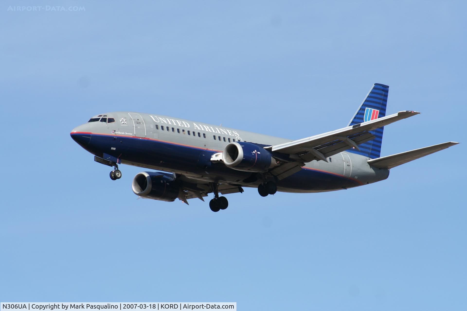 N306UA, 1987 Boeing 737-322 C/N 23667, Boeing 737-300