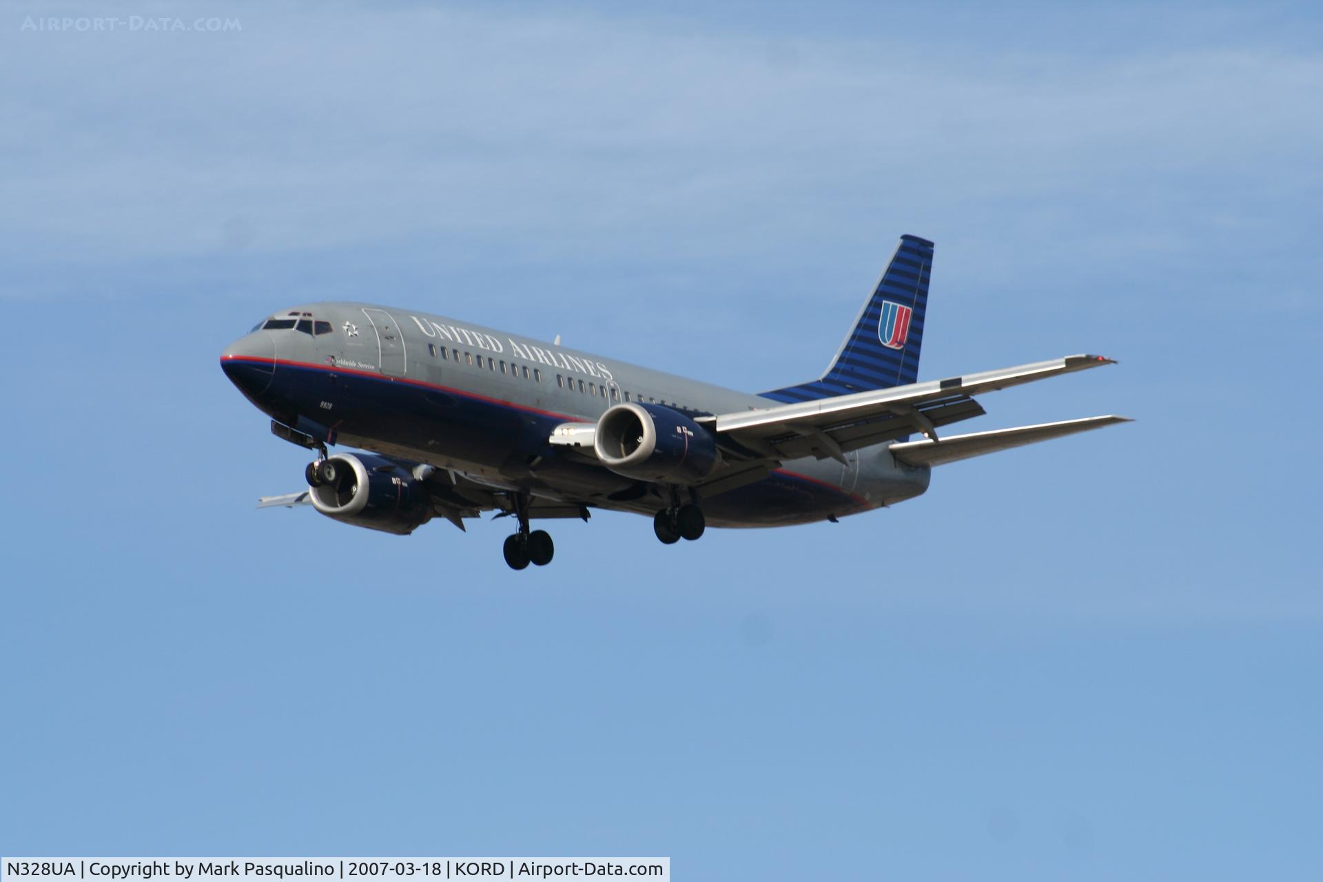 N328UA, 1988 Boeing 737-322 C/N 24148, Boeing 737-300