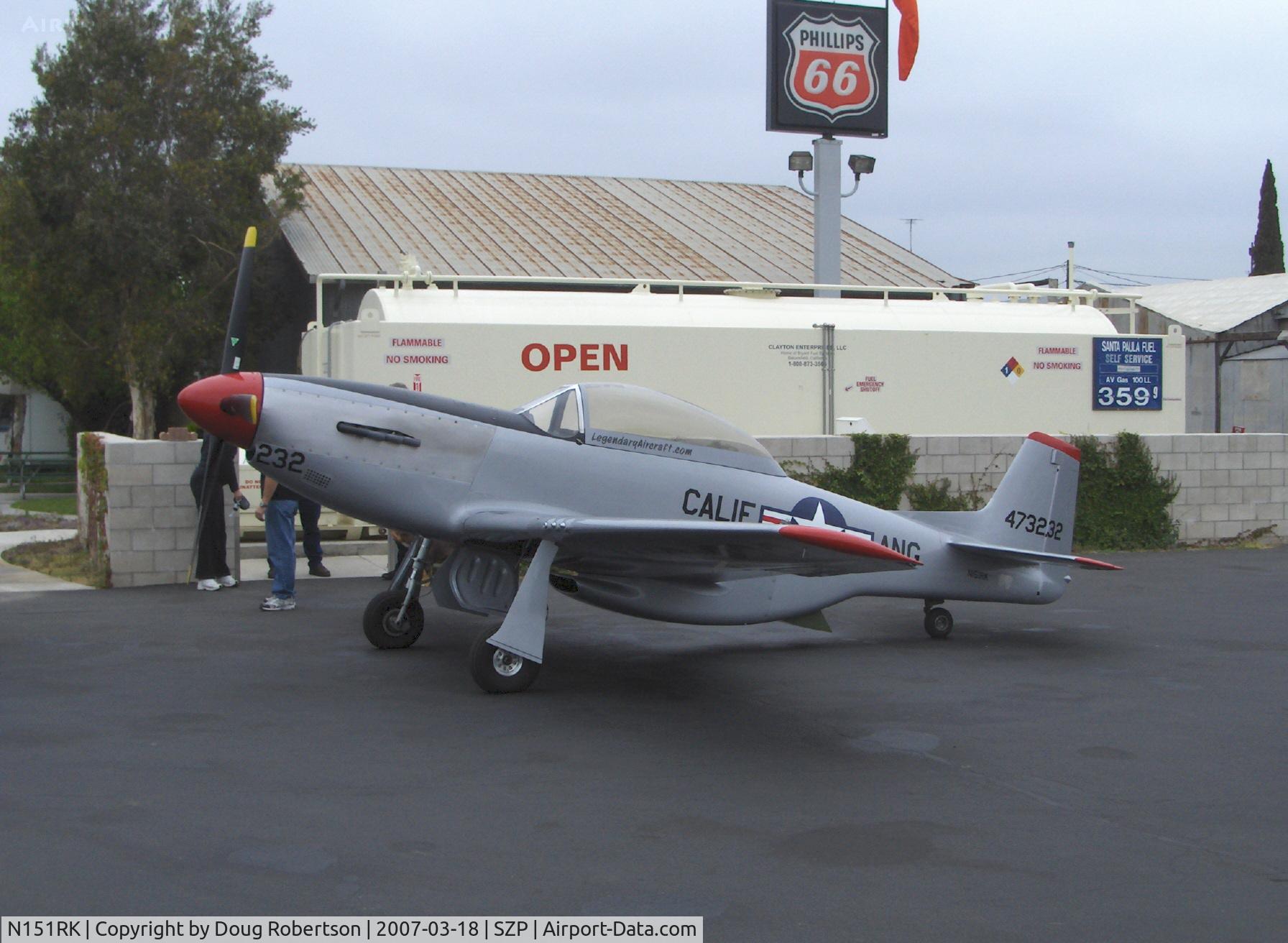 N151RK, 1998 North American TF-51 Replica C/N 060, 1998 Oliver TF-51 MUSTANG, tandem seats, LS6 Corvette engine 410/400 Hp, 225 mph