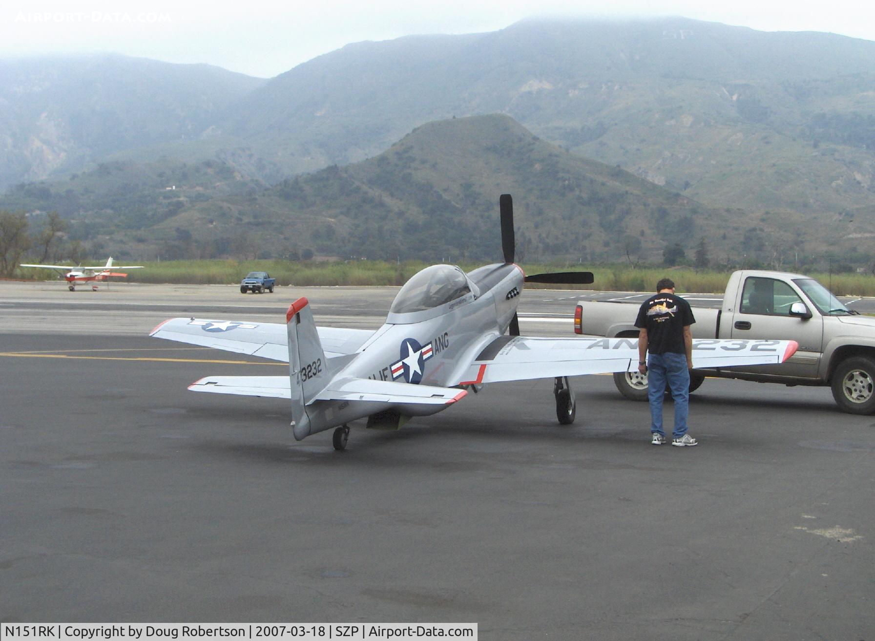 N151RK, 1998 North American TF-51 Replica C/N 060, 1998 Oliver TF-51 MUSTANG, tandem seats, LS6 Corvette engine 410/400 Hp, 225 mph