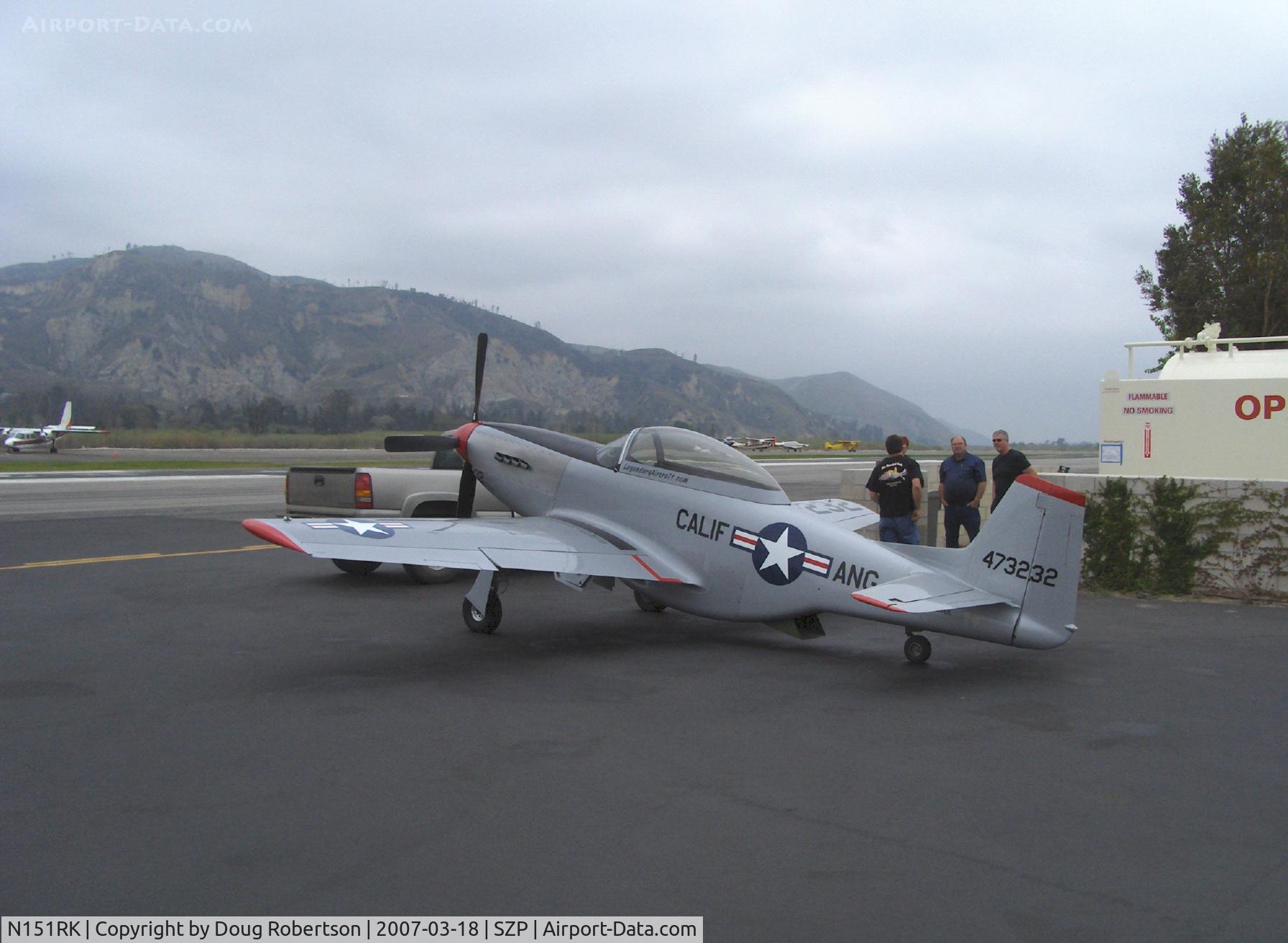 N151RK, 1998 North American TF-51 Replica C/N 060, 1998 Oliver TF-51 MUSTANG, tandem seats, LS6 Corvette engine 410/400 Hp, 225 mph
