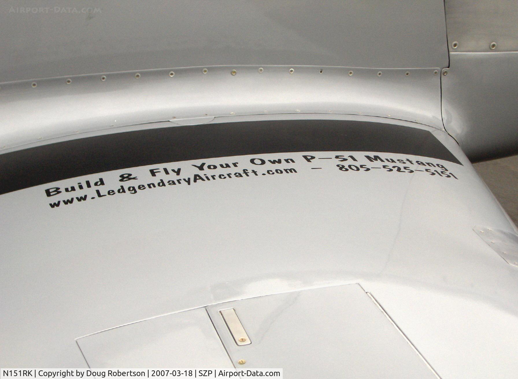 N151RK, 1998 North American TF-51 Replica C/N 060, 1998 Oliver TF-51 MUSTANG, tandem seats, LS6 Corvette engine 410/400 Hp, 225 mph, wing walk