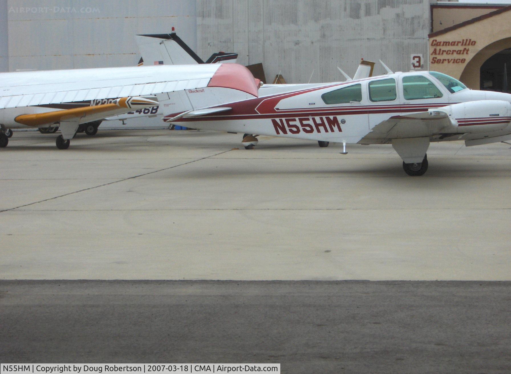 N55HM, 1974 Beech 95-B55 (T42A) Baron C/N TC-1723, 1974 Beech 95-B55 (T-42A) BARON, two Continental IO-470-L 260 Hp each, difficult photo access