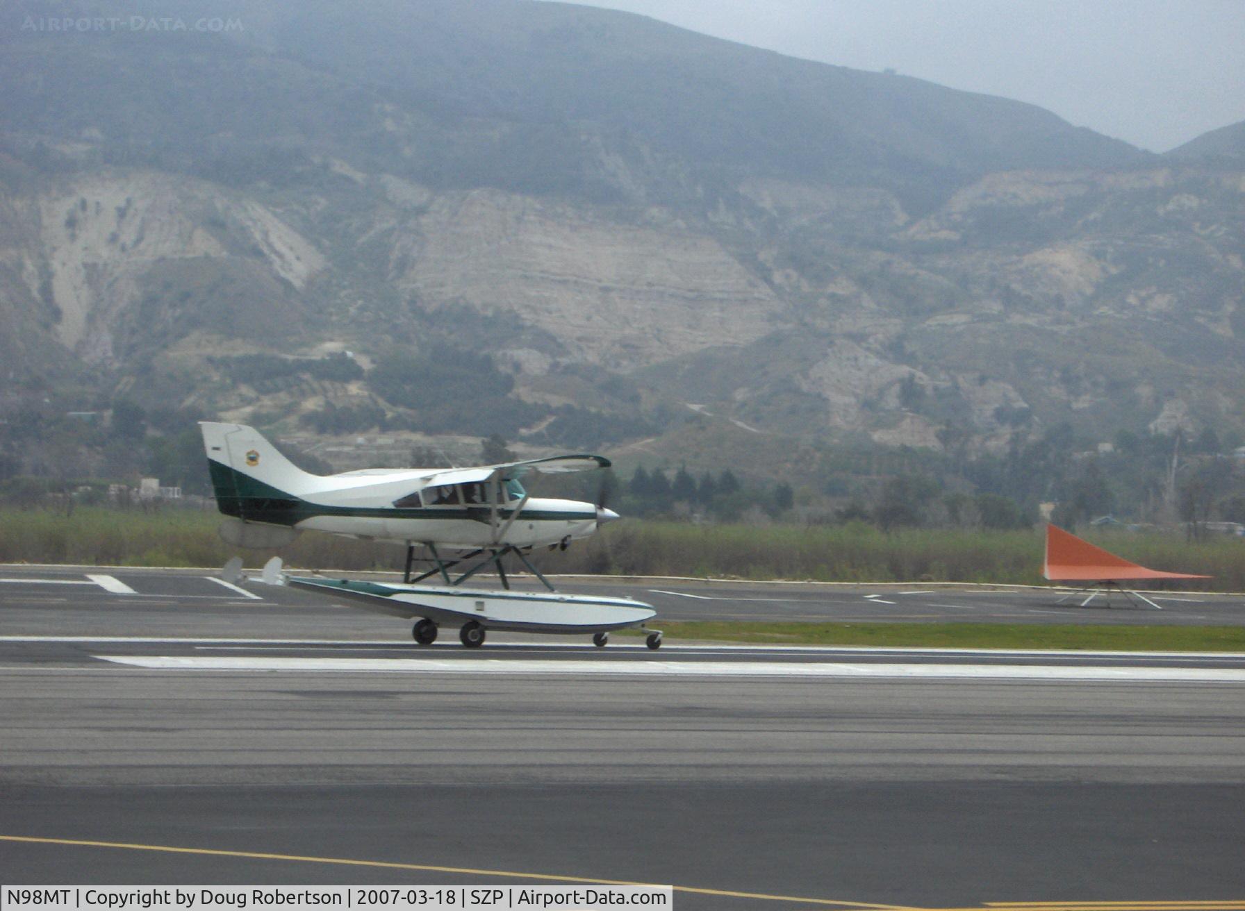 N98MT, 1986 Maule MX-7-420 C/N 13001C, 1986 Maule MX-7-420 Rocket conversion Turboprop Amphibian, Allison 250-B17 400 shp, EDO 2750 amphibious floats, flaps landing roll Rwy 22