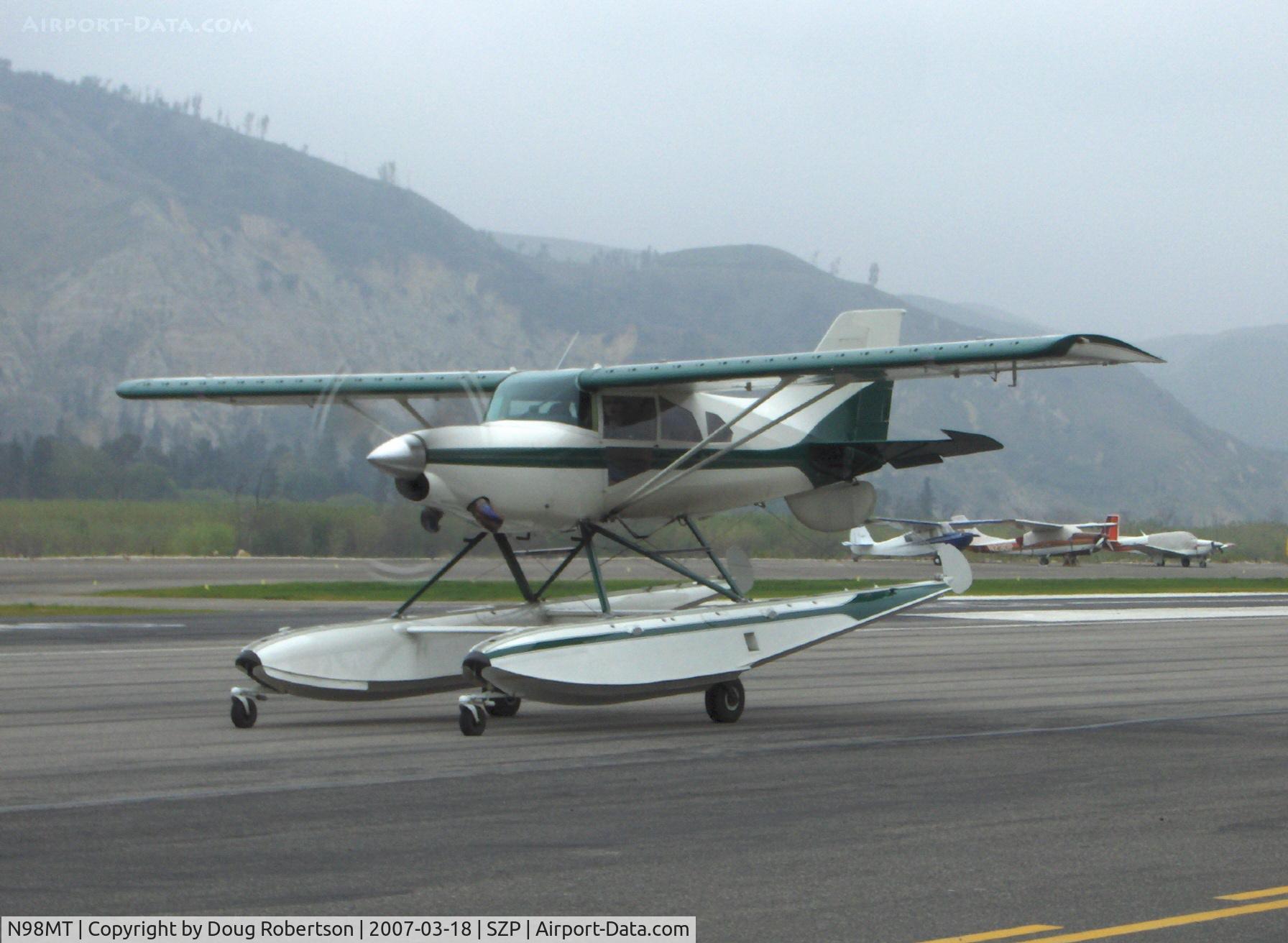 N98MT, 1986 Maule MX-7-420 C/N 13001C, 1986 Maule MX-7-420 Rocket conversion Turboprop Amphibian, Allison 250-B17 400 shp, EDO 2750 amphibious floats, note: wing vortex generators. taxi