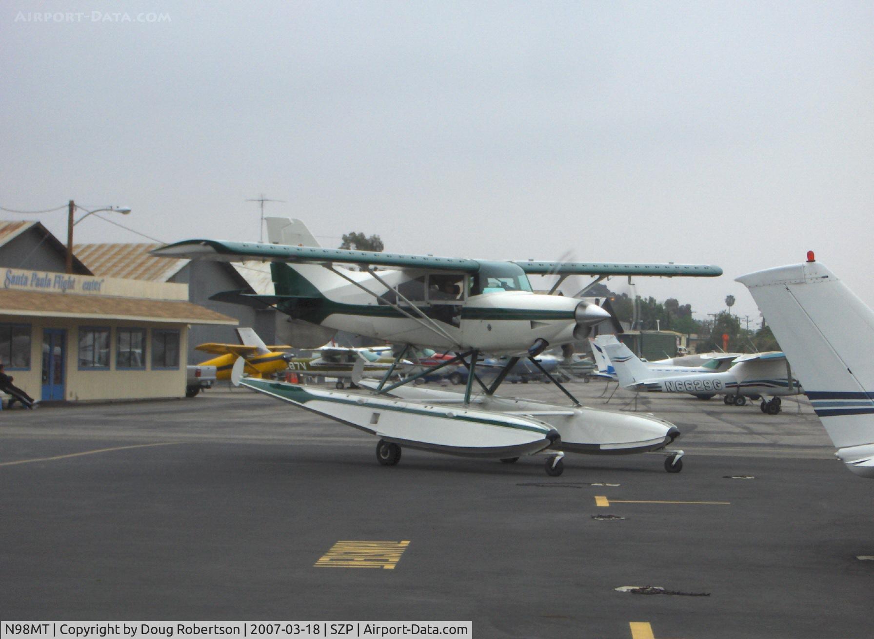 N98MT, 1986 Maule MX-7-420 C/N 13001C, 1986 Maule MX-7-420 Rocket conversion Turboprop Amphibian, Allison 250-B17 400 shp, EDO 2750 amphibious floats, note: wing vortex generators. taxi turn