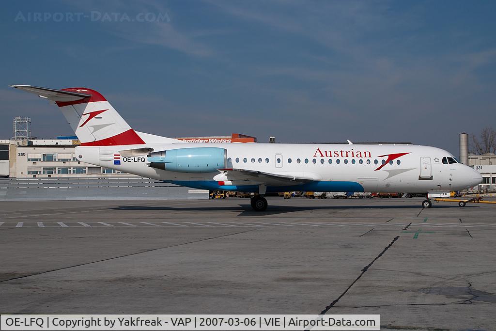 OE-LFQ, 1996 Fokker 70 (F-28-0070) C/N 11568, Austrian Airlines Fokker 70