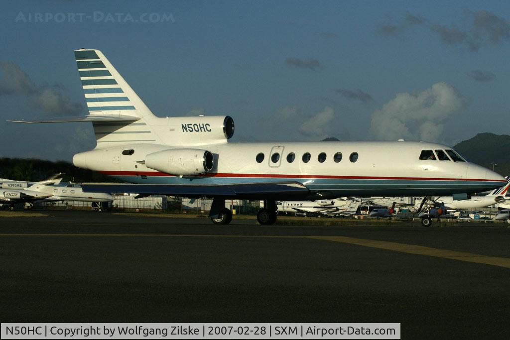 N50HC, Dassault Mystere Falcon 50 C/N 208, visitor