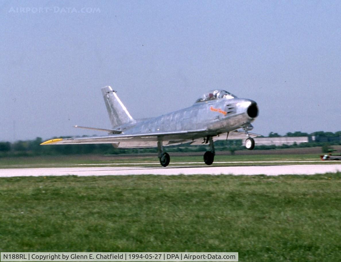 N188RL, 1952 North American F-86F Sabre C/N 191-682, Taking off Runway 1L