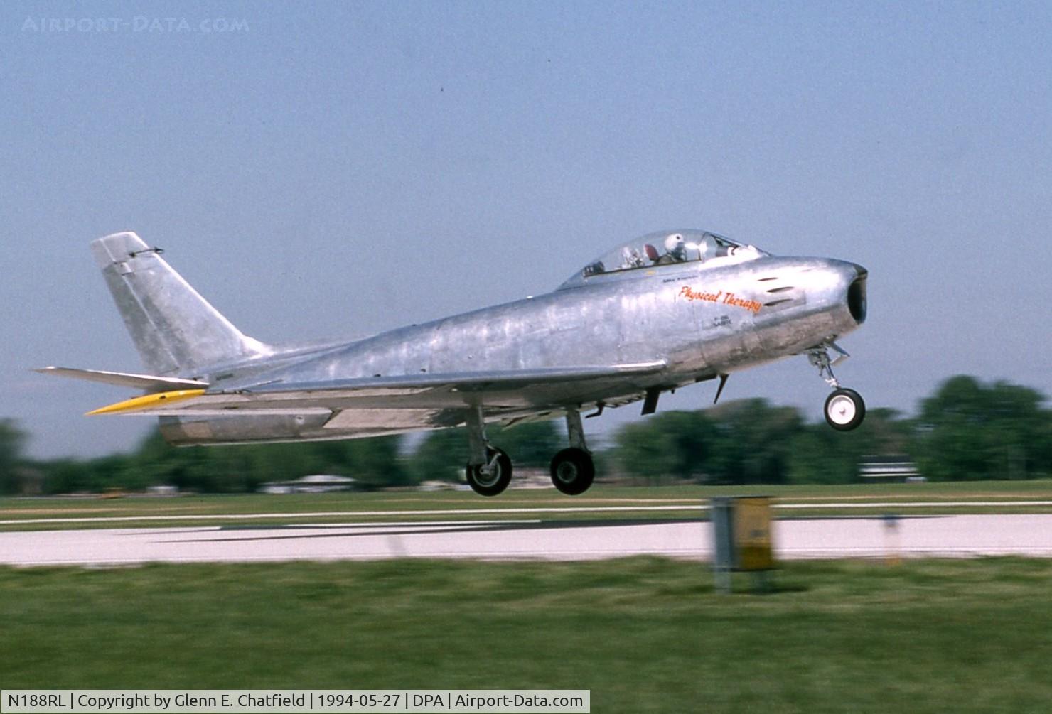 N188RL, 1952 North American F-86F Sabre C/N 191-682, Taking off Runway 1L