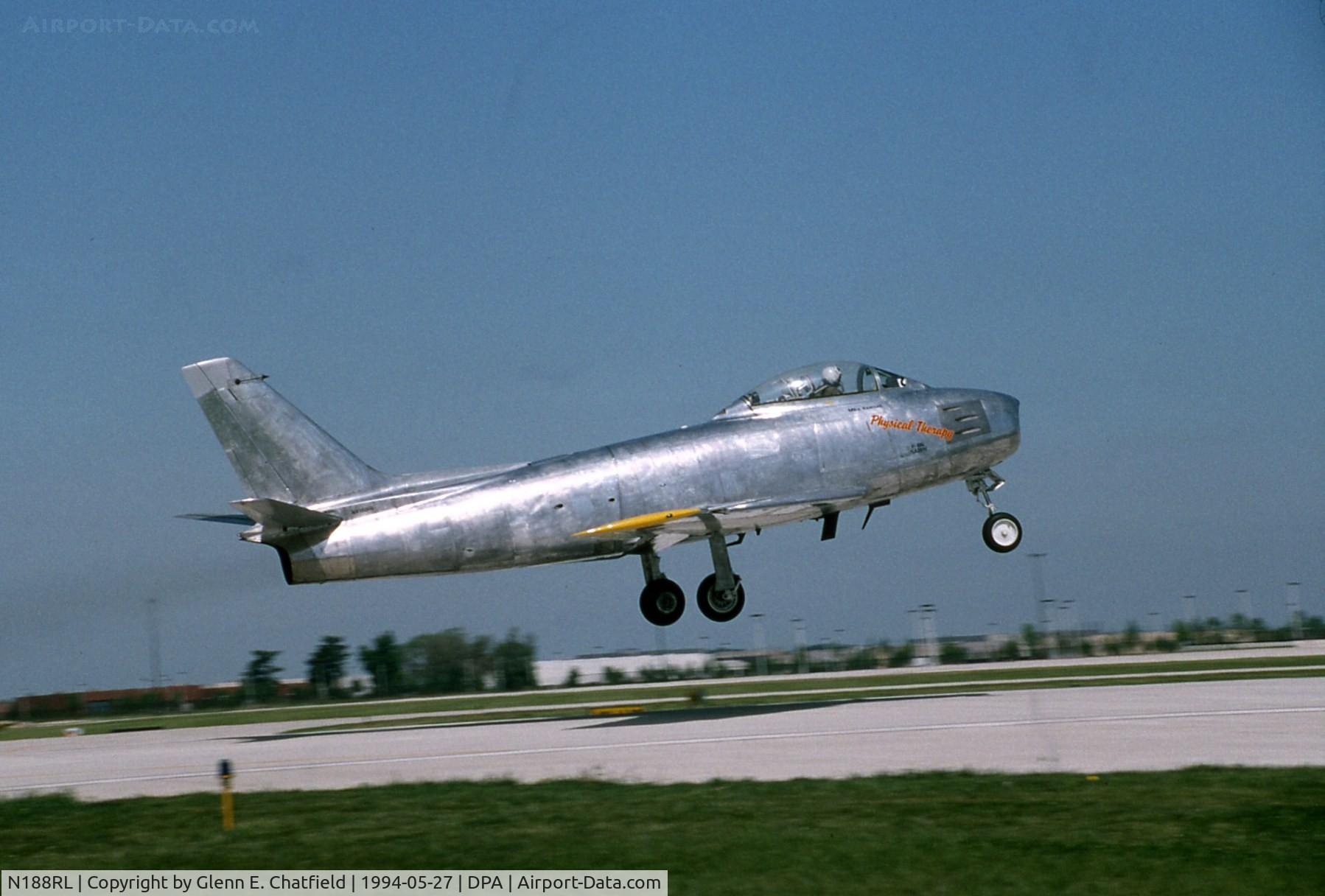 N188RL, 1952 North American F-86F Sabre C/N 191-682, Taking off Runway 1L