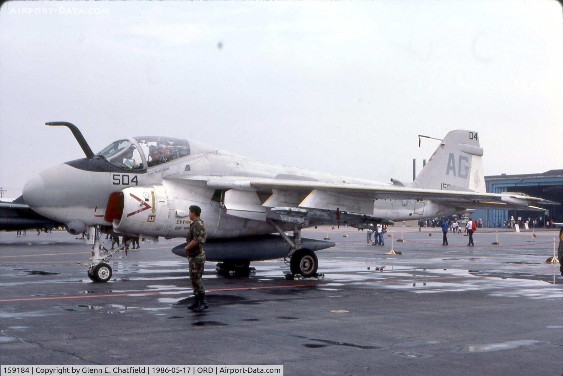 159184, Grumman A-6E Intruder C/N I-545, A-6E At the open house on the ANG ramp