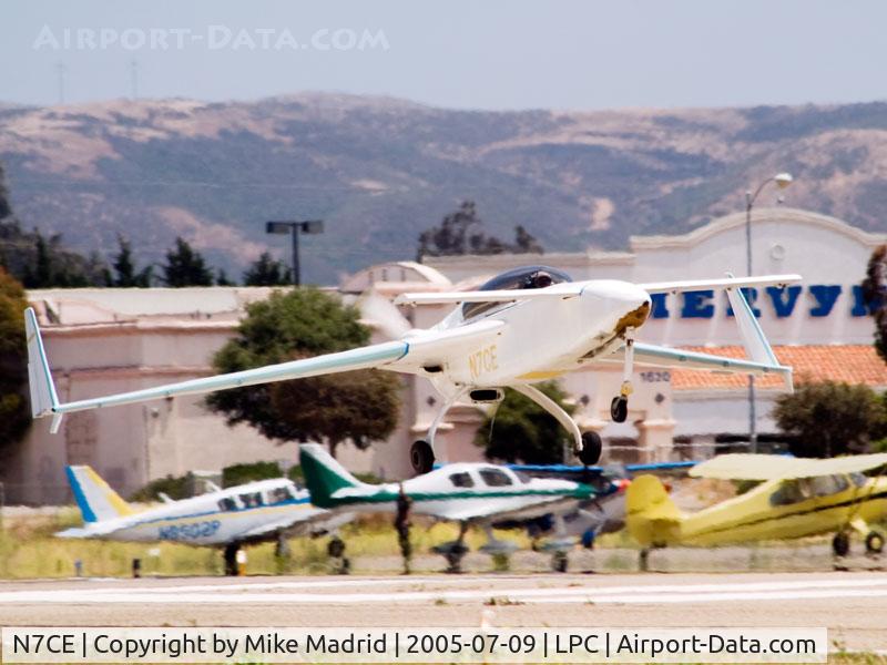 N7CE, 1999 Rutan VariEze C/N 99, Touching down Cub Fly-In Lompoc Calif