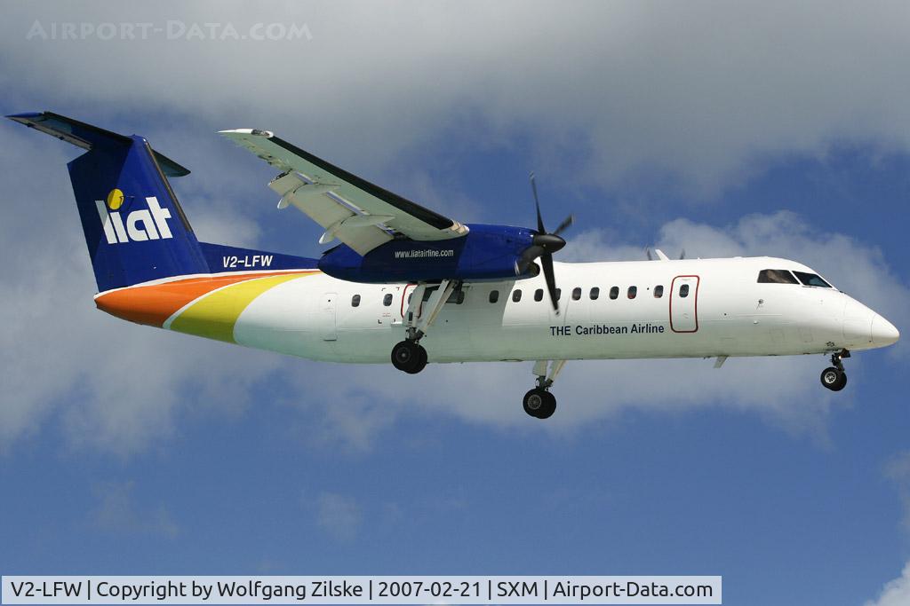 V2-LFW, 1991 De Havilland Canada DHC-8-311A Dash 8 C/N 305, visitor