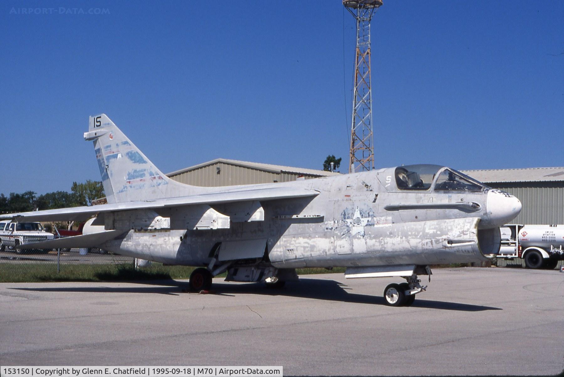 153150, LTV A-7A Corsair II C/N A-059, A-7 at an aviation mechanics school