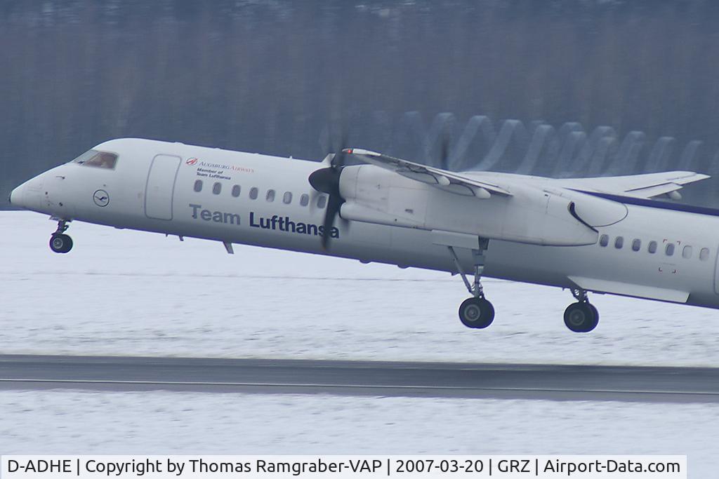 D-ADHE, 2002 De Havilland Canada DHC-8-402Q Dash 8 C/N 4066, Augsburg Airways Dash 8-400
