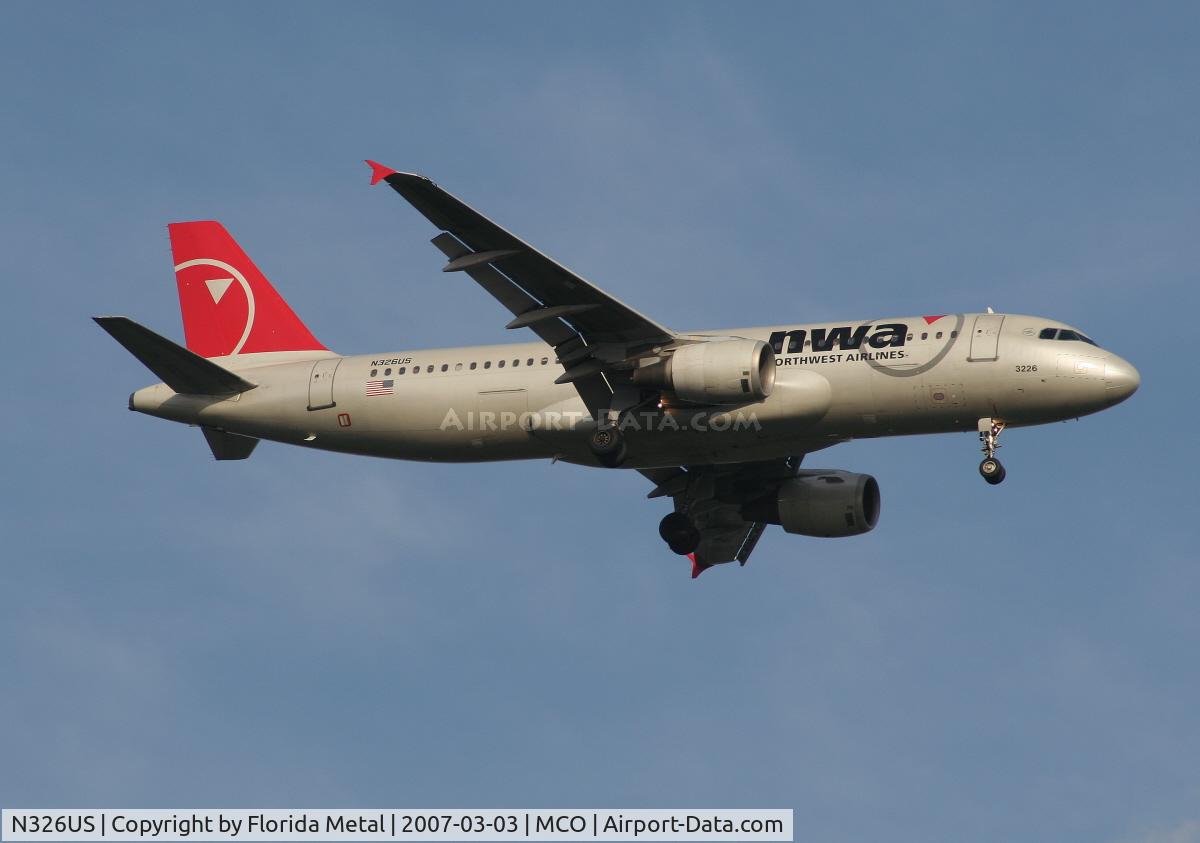 N326US, 1992 Airbus A320-211 C/N 282, Northwest