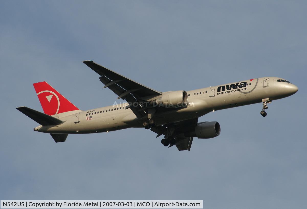 N542US, 1996 Boeing 757-251 C/N 26489, Northwest