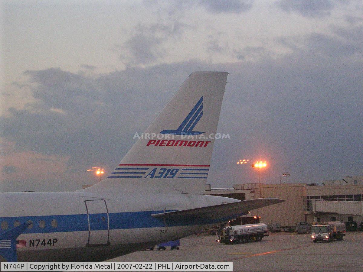 N744P, 2000 Airbus A319-112 C/N 1287, US Airways Piedmont retro