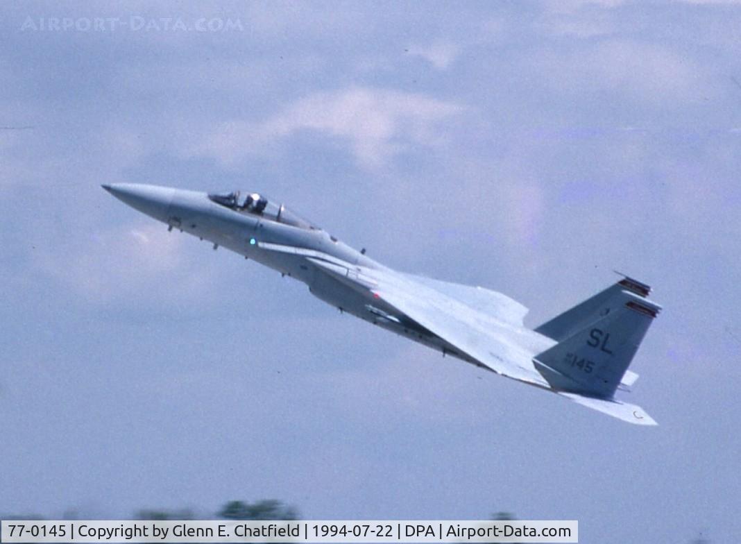 77-0145, McDonnell Douglas F-15A Eagle C/N 0435/A357, Flying by the  control tower
