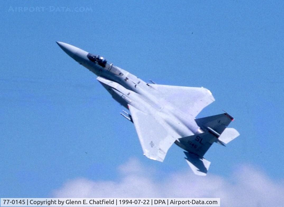 77-0145, McDonnell Douglas F-15A Eagle C/N 0435/A357, Flying by the  control tower