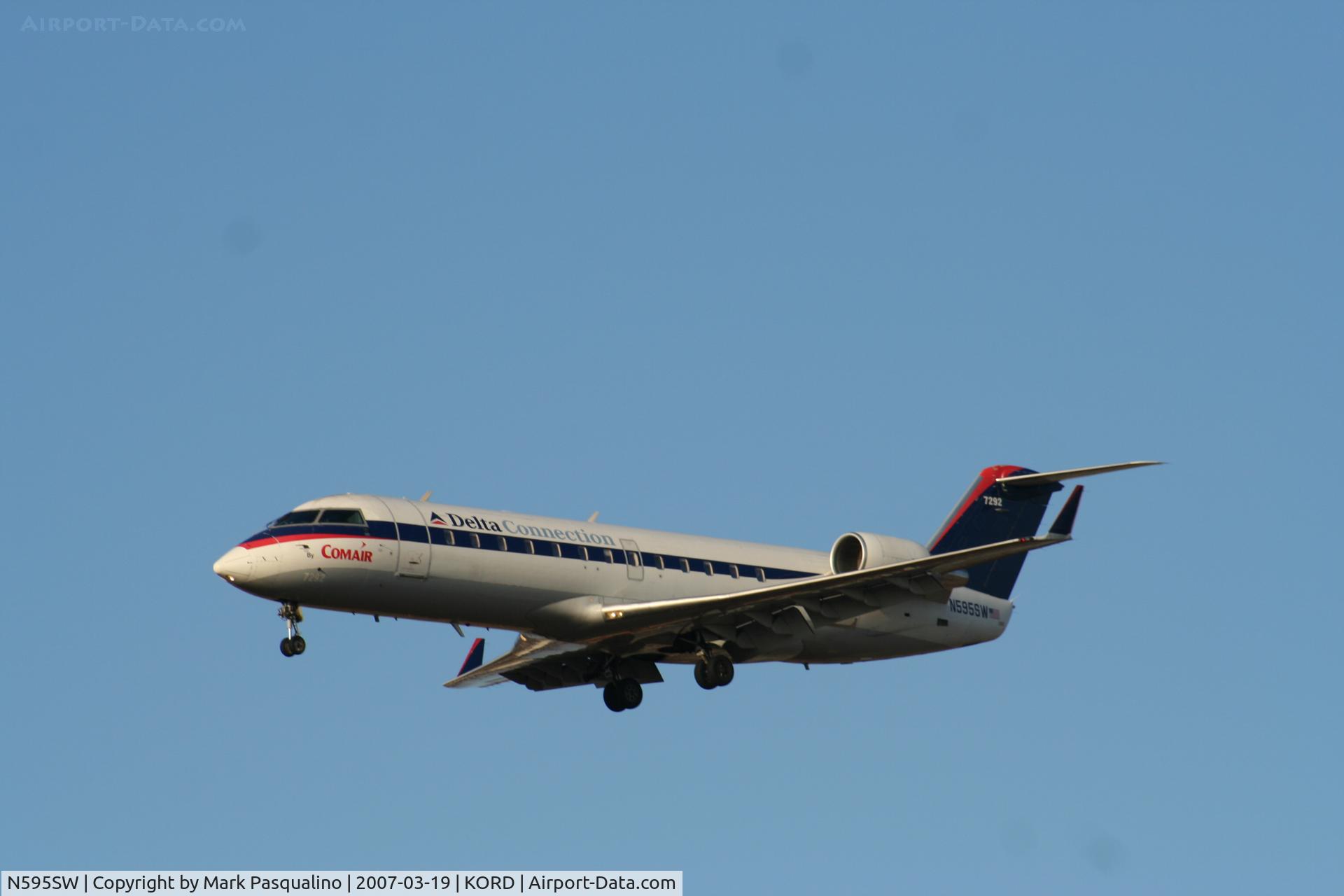 N595SW, 1999 Bombardier CRJ-100ER (CL-600-2B19) C/N 7292, CL-600-2B19