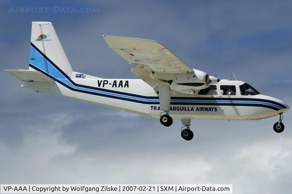 VP-AAA, 1974 Britten-Norman BN-2A-21 Islander C/N 382, visitor