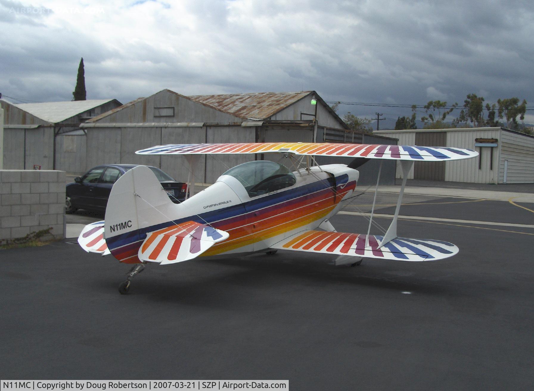 N11MC, 1993 Christen Eagle II C/N WOODWARD 0001, 1993 Woodward Christen Eagle II, Lycoming AEIO-360 fully aerobatic, refueling