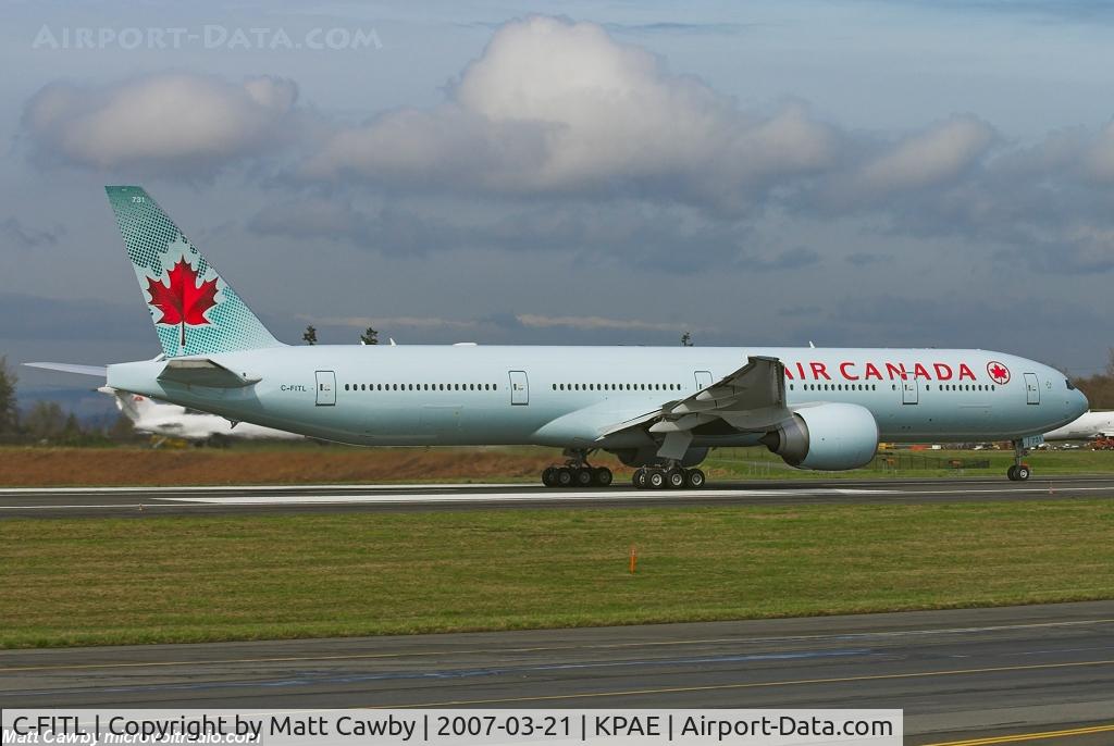 C-FITL, 2007 Boeing 777-333/ER C/N 35256, First flight from Paine Field