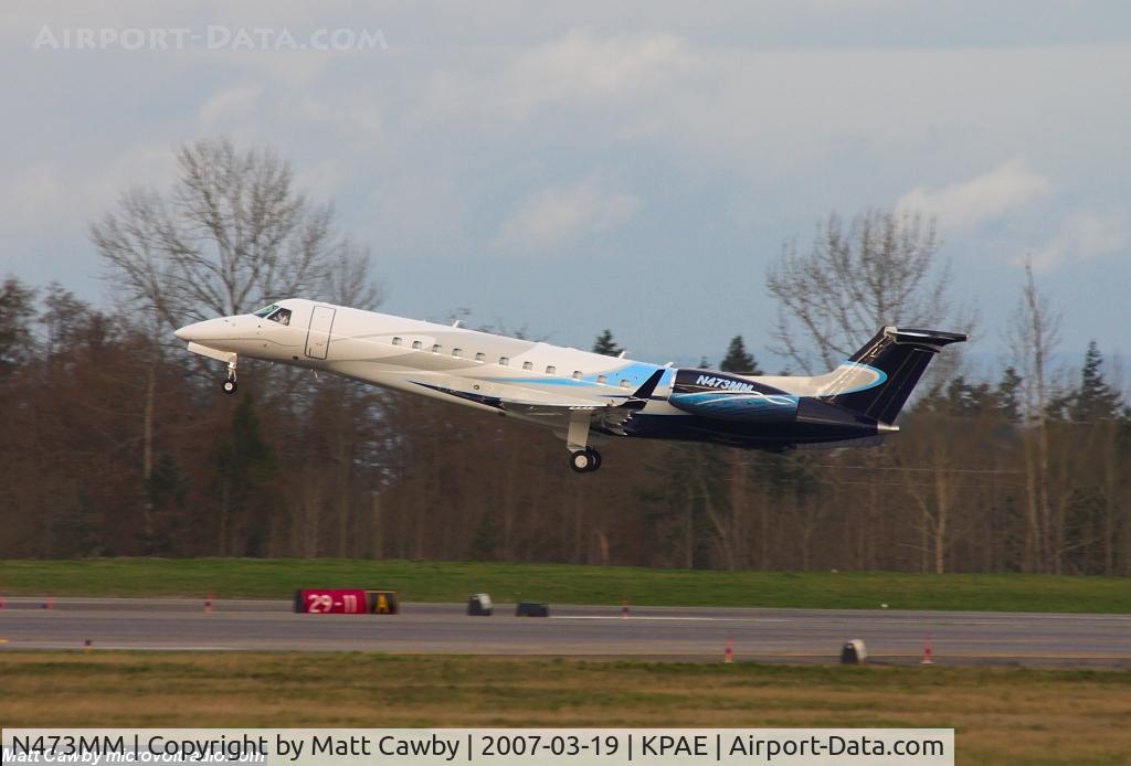 N473MM, 2007 Embraer EMB-135BJ Legacy C/N 14500983, Departing Paine Field