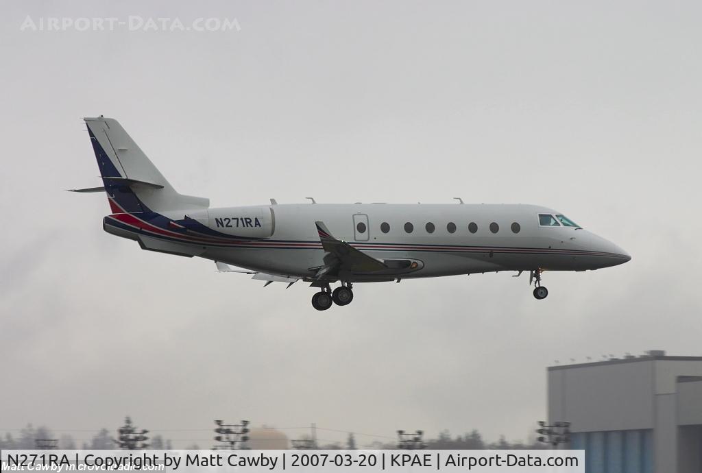 N271RA, 2004 Israel Aircraft Industries Gulfstream 200 C/N 104, Inbound Paine Field from KPDX