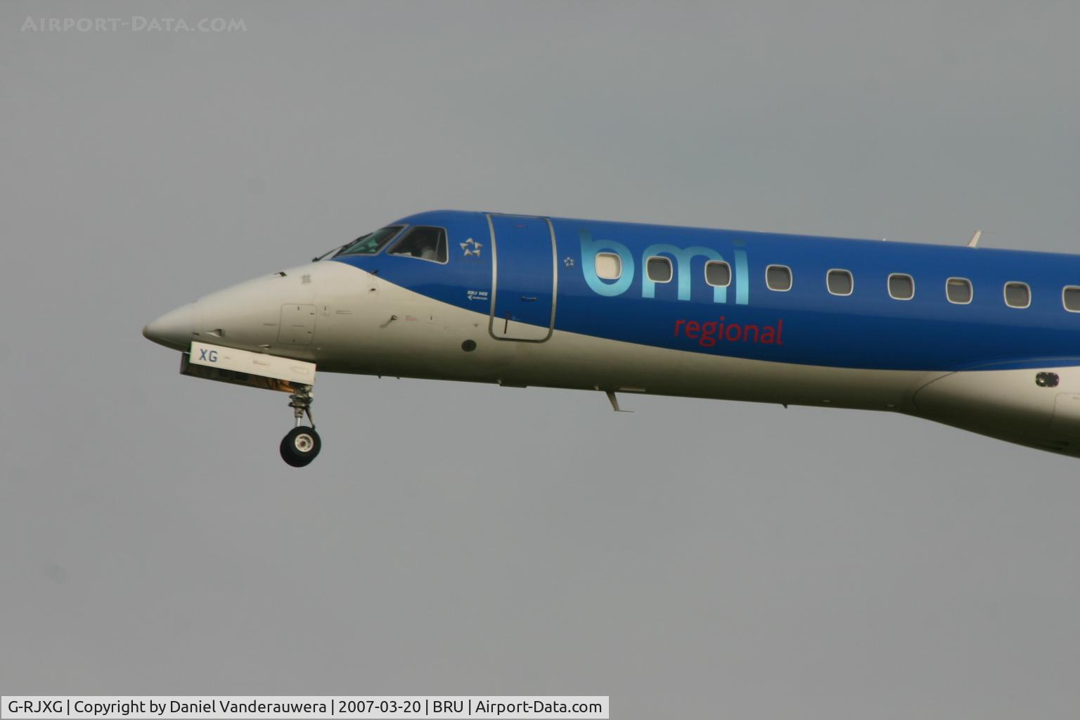 G-RJXG, 2001 Embraer EMB-145EP (ERJ-145EP) C/N 145390, arrival of flight BD627