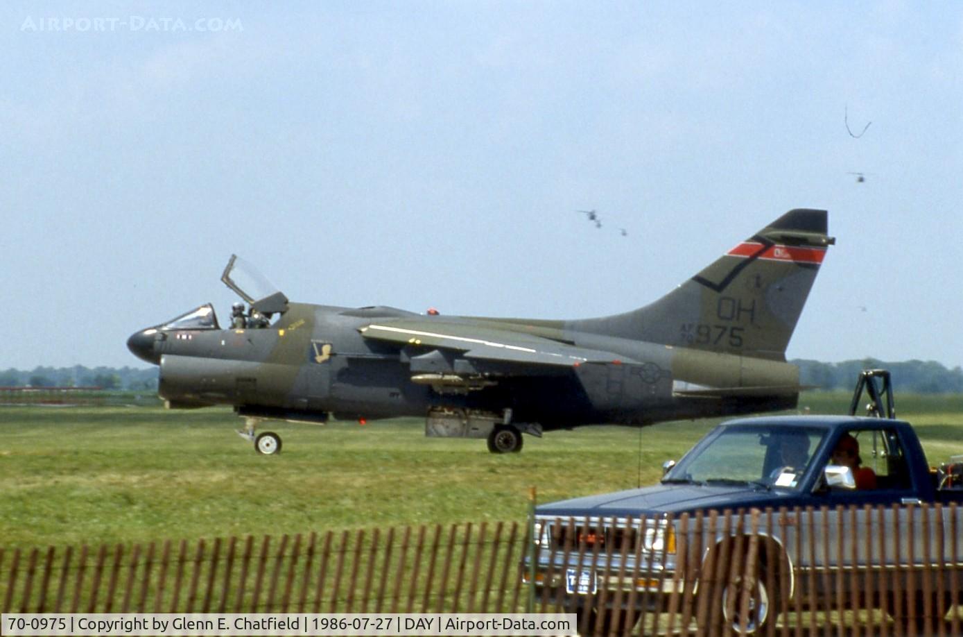 70-0975, 1970 LTV A-7D Corsair II C/N D-121, A-7D From Springfield ANG at Dayton International Air Show