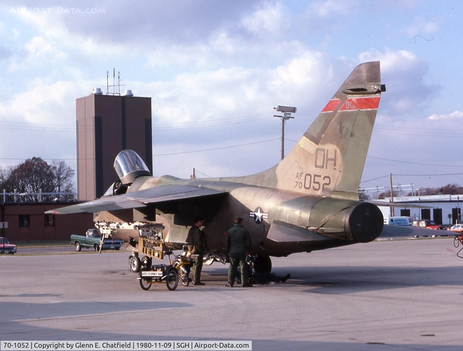 70-1052, 1970 LTV A-7D Corsair II C/N D-198, A-7D of the Springfield ANG, later replaced by F-16s