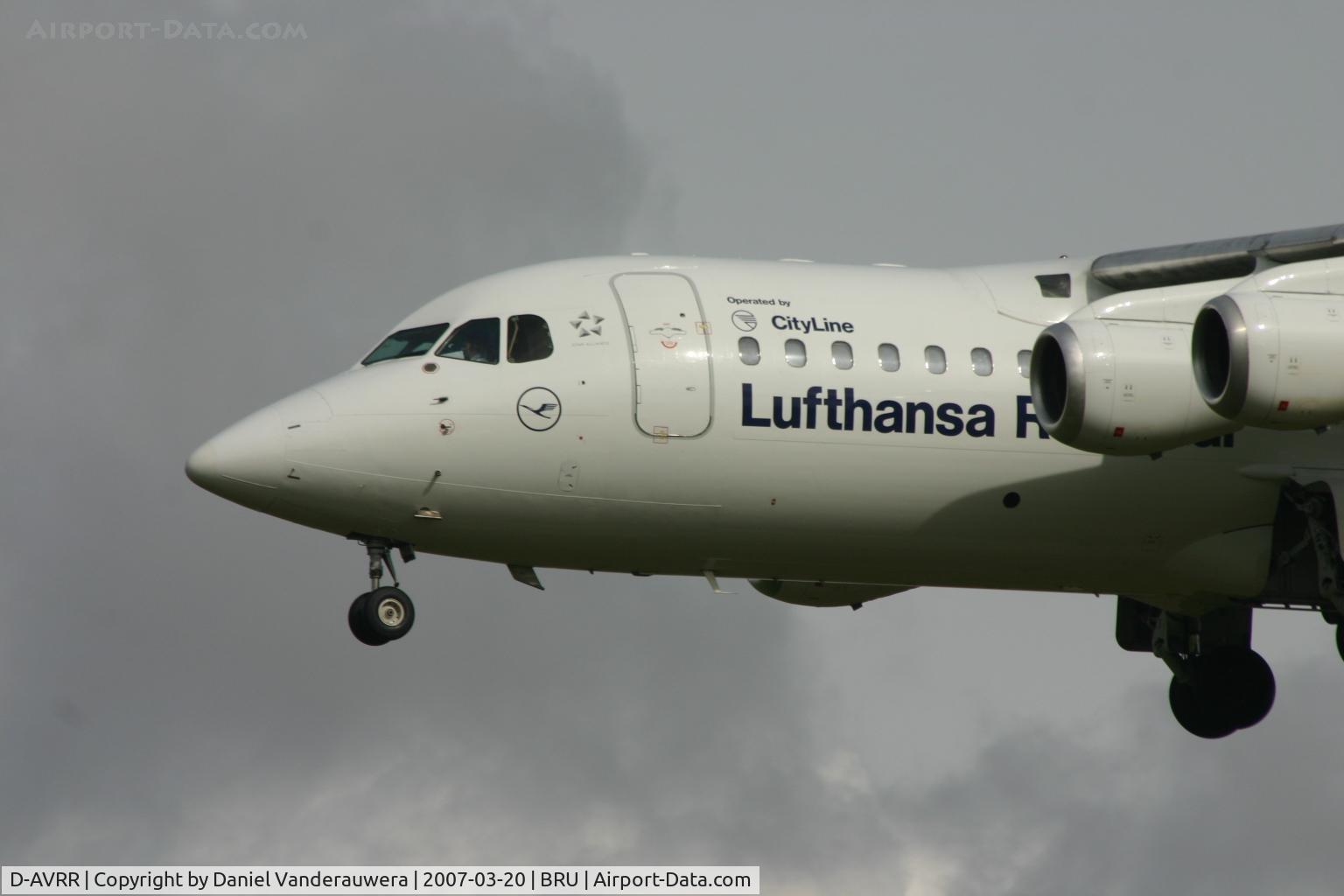 D-AVRR, 1997 BAE Systems Avro 146-RJ85 C/N E.2317, arrival of flight LH4602 from MUC
