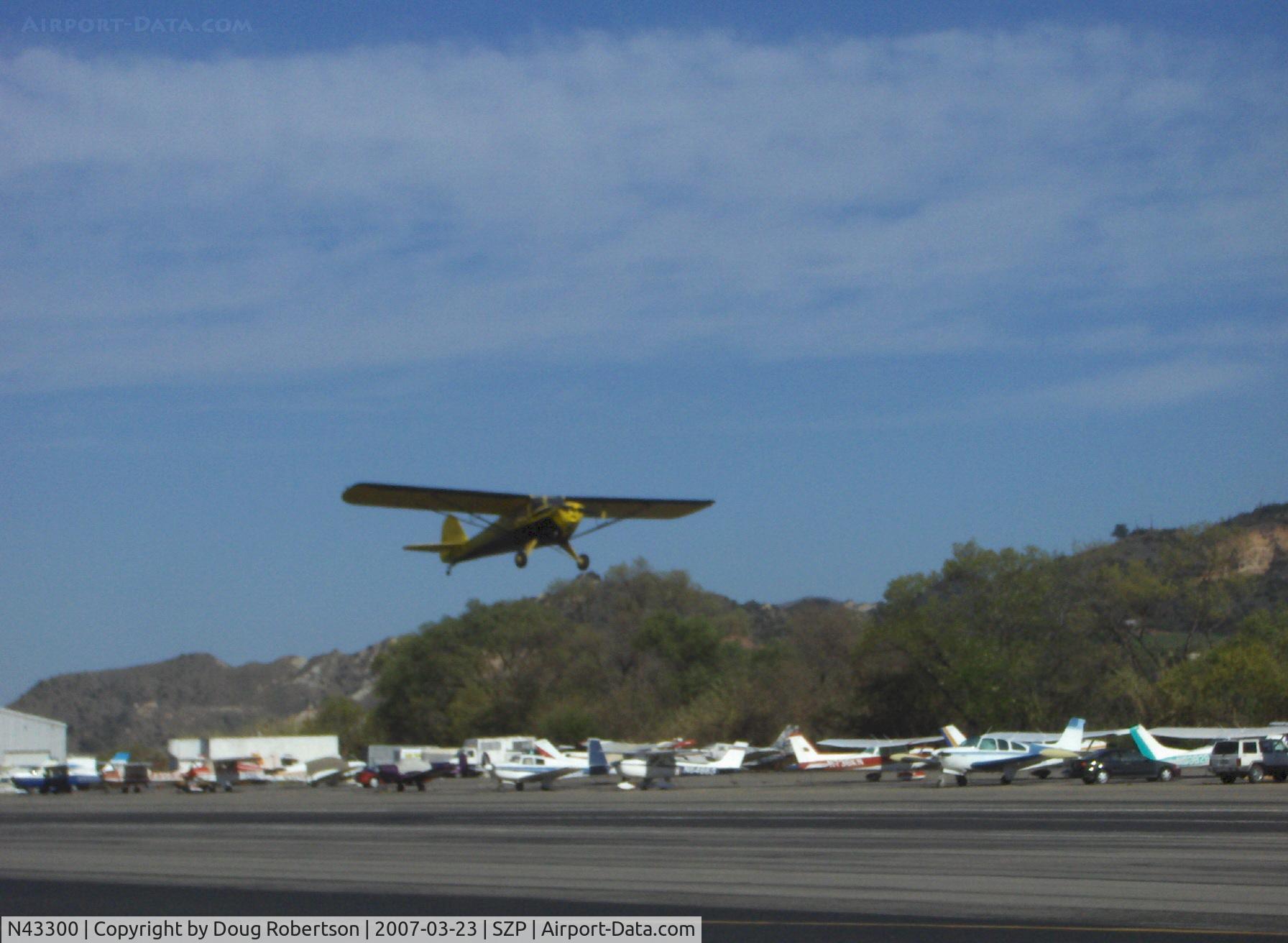 N43300, 1946 Taylorcraft BC12-D C/N 6959, 1946 Taylorcraft BC-12D Continental A&C65 65 Hp, takeoff climb Rwy 22