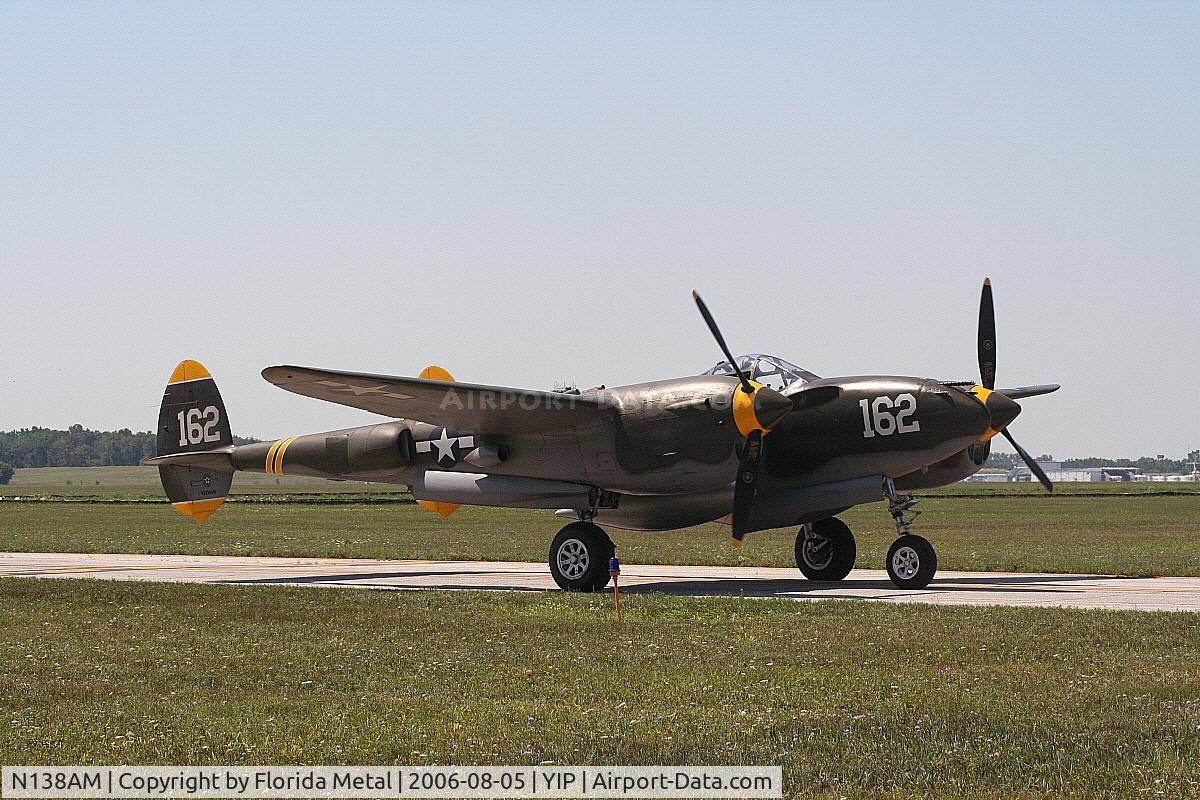 N138AM, 1943 Lockheed P-38J Lightning C/N 44-23314, P-38