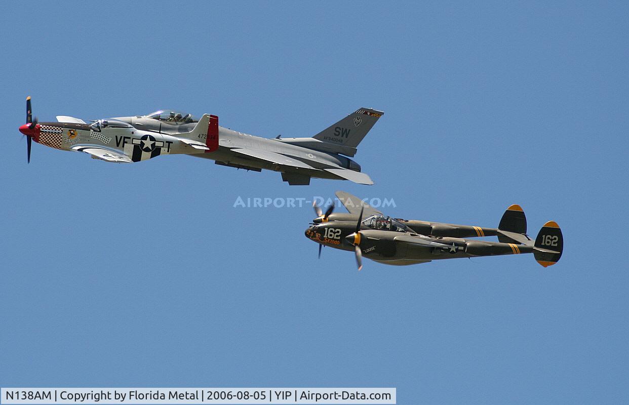N138AM, 1943 Lockheed P-38J Lightning C/N 44-23314, P-38
