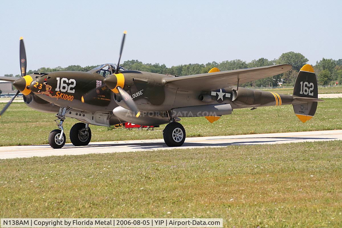 N138AM, 1943 Lockheed P-38J Lightning C/N 44-23314, P-38