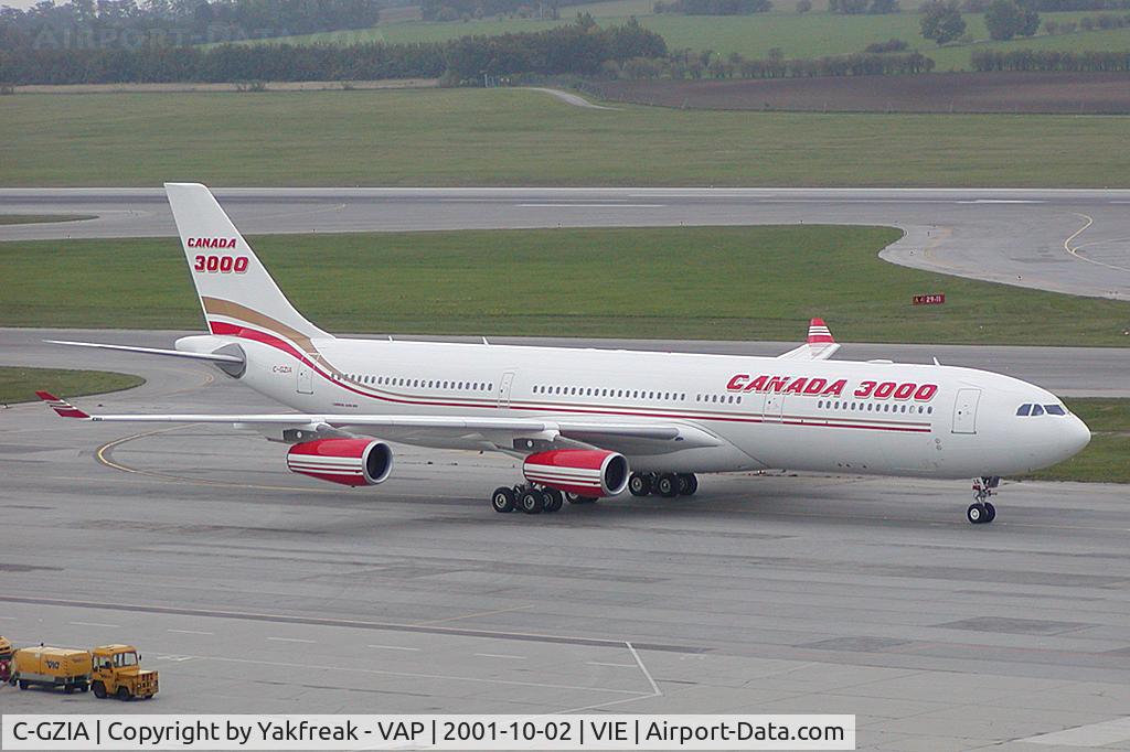 C-GZIA, 2001 Airbus A340-313 C/N 395, Canada 3000 Airbus A340-300