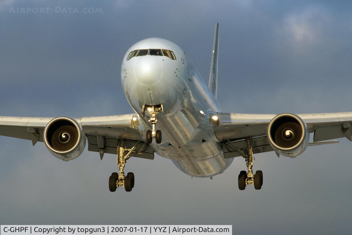 C-GHPF, 1993 Boeing 767-3Y0/ER C/N 26206, Short final for RWY23.