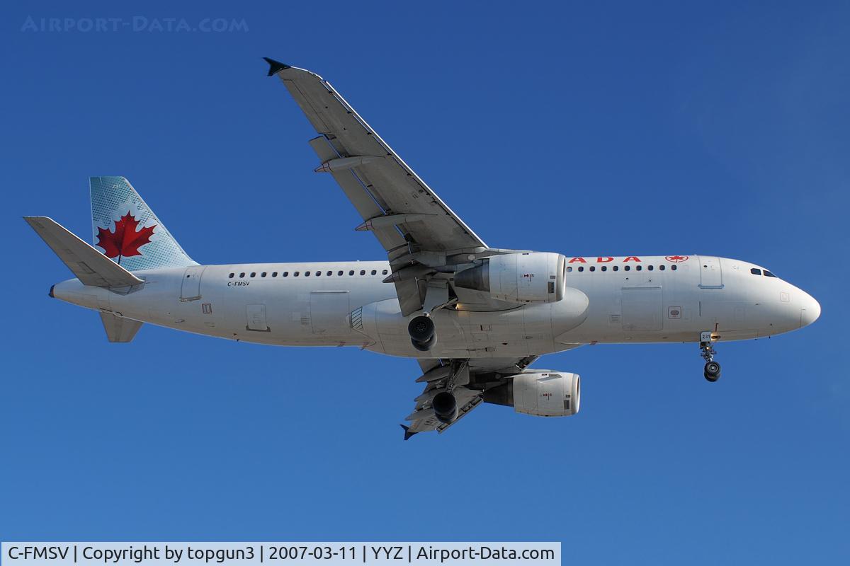C-FMSV, 1992 Airbus A320-211 C/N 359, Short final for RWY23.