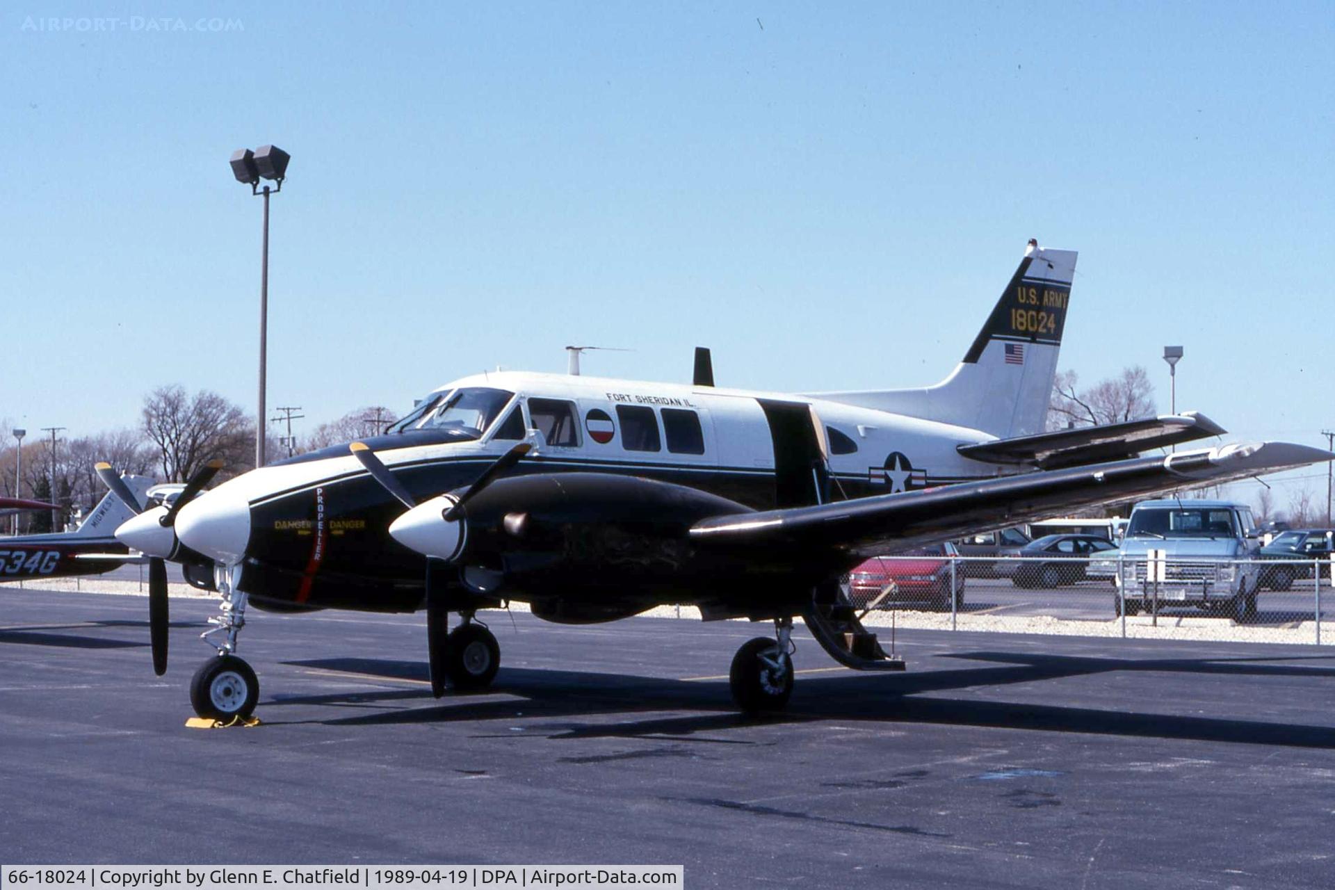 66-18024, Beech 65-A90-1 C/N LM-25, When still active as U-21A 66-18024
