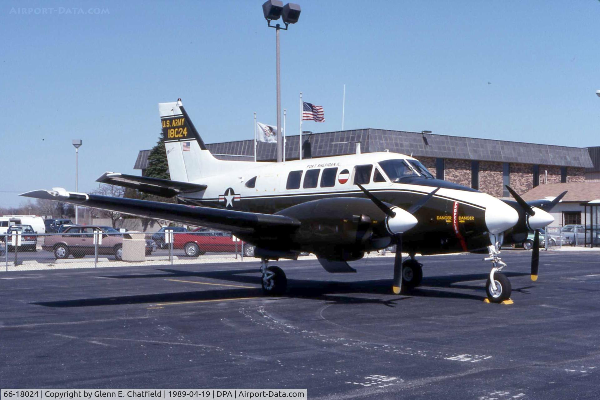 66-18024, Beech 65-A90-1 C/N LM-25, When still active as U-21A 66-18024