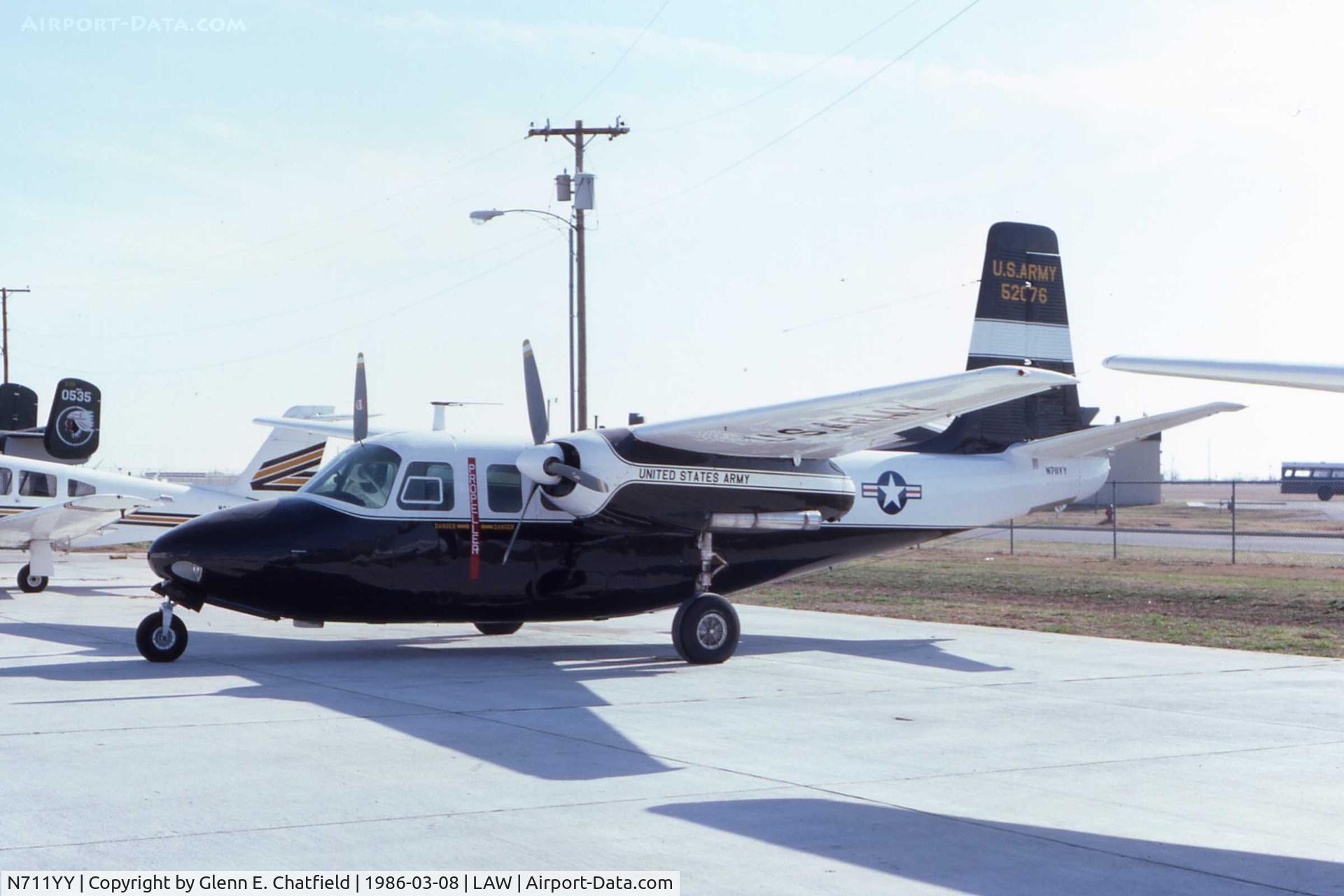 N711YY, 1953 Aero Commander 520 C/N 520-76, Pretending to be an L-26/U-9; nice paint job.