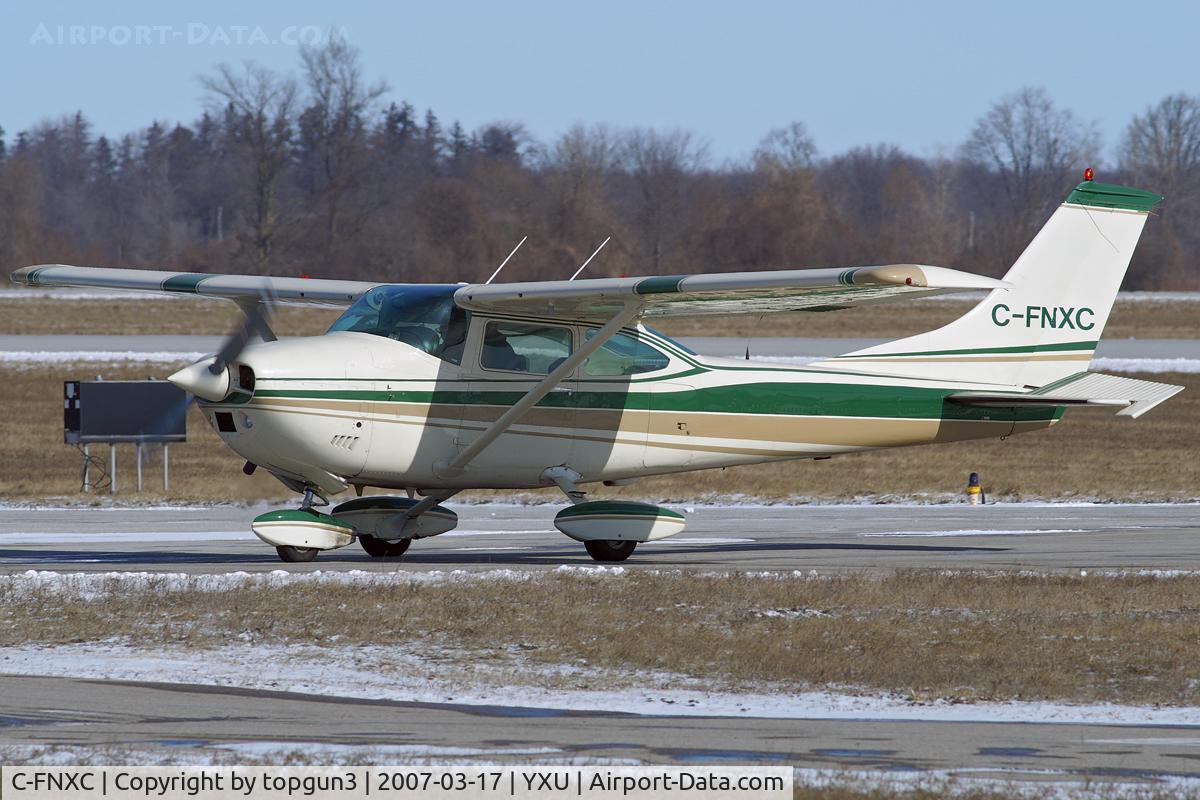 C-FNXC, 1972 Cessna 182P Skylane C/N 18261035, taxiing on Alpha.