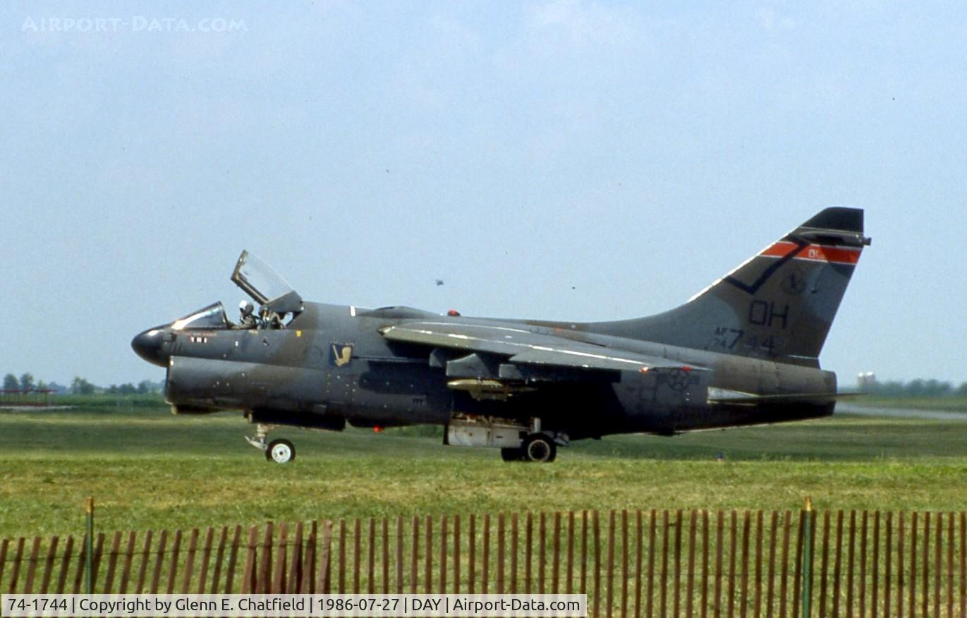 74-1744, 1974 LTV A-7D Corsair II C/N D-419, A-7D From Springfield ANG at Dayton International Air Show