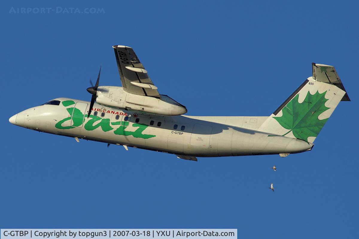 C-GTBP, 1987 De Havilland Canada DHC-8-102 Dash 8 C/N 066, Departing RWY33.