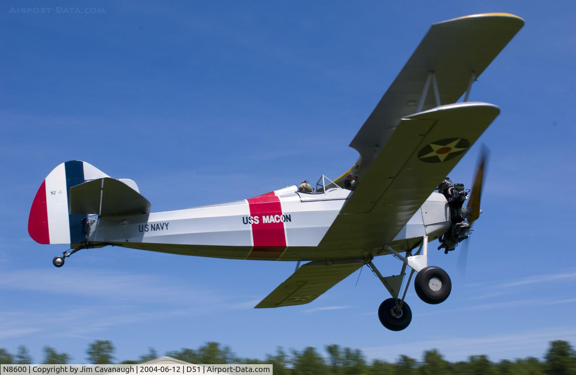 N8600, 1929 Fleet Model 1 C/N 14, On final at Clarence Aerodrome