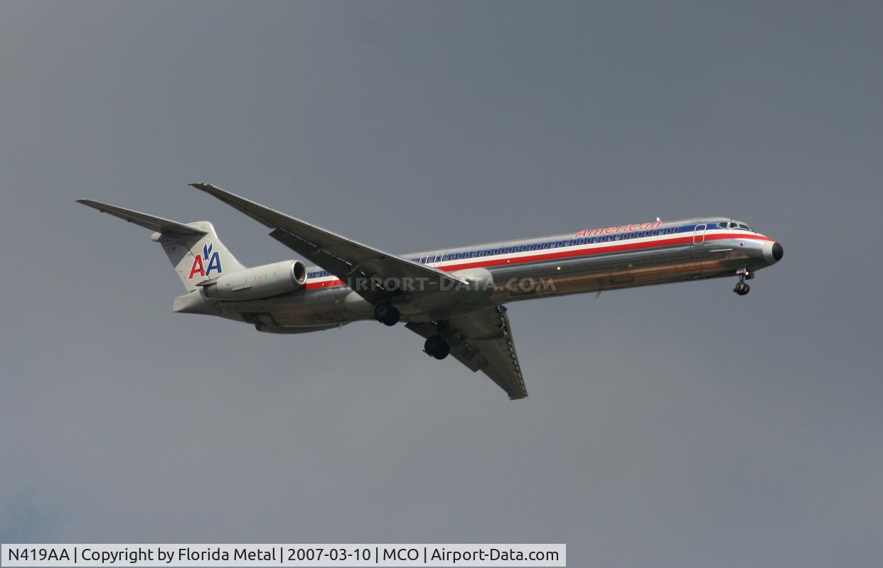 N419AA, 1986 McDonnell Douglas MD-82 (DC-9-82) C/N 49331, American